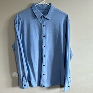 Large slim fit UNTUCKit shirt Light Blue